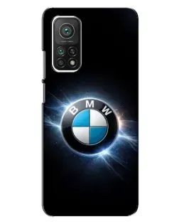 Чехол для Xiaomi Mi 10T Pro с картинкой «BMW — неоновое сияние»