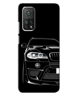 Чехол для Xiaomi Mi 10T Pro с картинкой «Темный силуэт BMW»