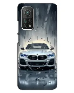 Чехол для Xiaomi Mi 10T Pro с картинкой «BMW в свете фар»