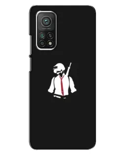 Чехол для Xiaomi Mi 10T Pro с картинкой «PUBG — силуэт воина»
