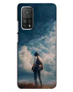 Чехол для Xiaomi Mi 10T Pro с картинкой «Герой PUBG на скале»