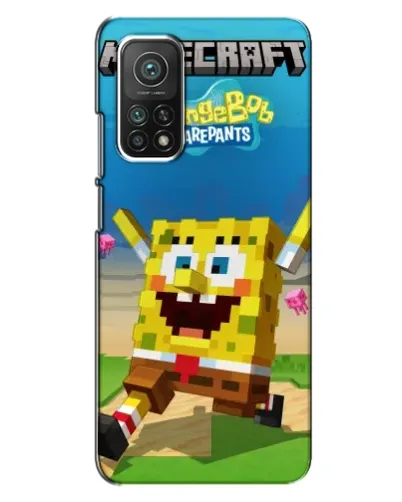 Чехол для Xiaomi Mi 10T Pro с картинкой «Губка Боб Minecraft» Чехол для Xiaomi Mi 10T Pro с картинкой «Губка Боб Minecraft»
