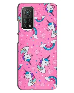 Чехол для Xiaomi Mi 10T Pro с картинкой «Unicorn паттерн розовый»