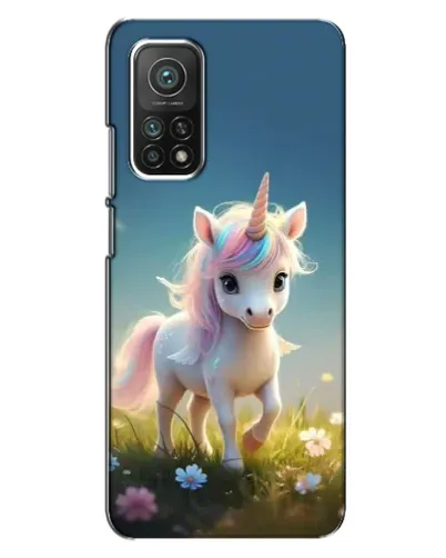 Чехол для Xiaomi Mi 10T Pro с картинкой «Единорог на поляне»