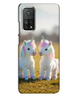 Чехол для Xiaomi Mi 10T Pro с картинкой «Пара единорогов»