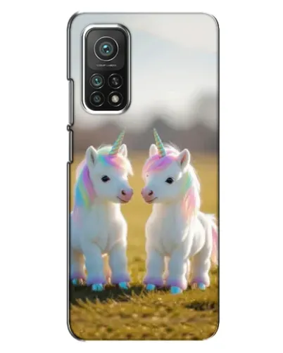 Чехол для Xiaomi Mi 10T Pro с картинкой «Пара единорогов»