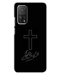 Чехол для Xiaomi Mi 10T Pro с картинкой «Графический крест Jesus» Чехол для Xiaomi Mi 10T Pro с картинкой «Графический крест Jesus»