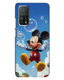 Чехол для Xiaomi Mi 10T Pro с картинкой «Mickey и мыльные пузыри»