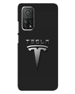 Чехол для Xiaomi Mi 10T Pro с картинкой «Стальной логотип Tesla» Чехол для Xiaomi Mi 10T Pro с картинкой «Стальной логотип Tesla»