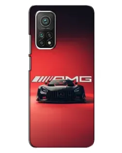 Чехол для Xiaomi Mi 10T Pro с картинкой «Mercedes AMG — красная линия»