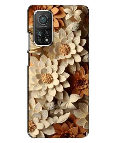 Чехол для Xiaomi Mi 10T Pro с картинкой «Бежевый флористический декор»