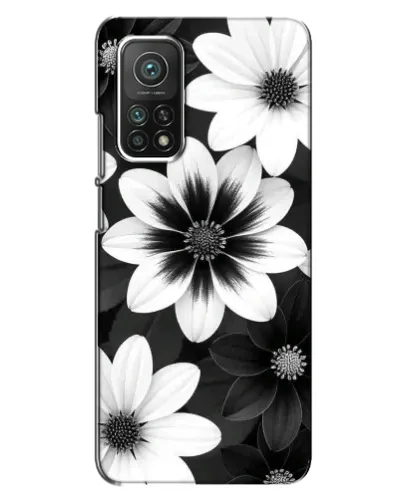 Чехол для Xiaomi Mi 10T Pro с картинкой «Монохромные астры»