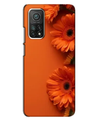 Чехол для Xiaomi Mi 10T Pro с картинкой «Оранжевые герберы»