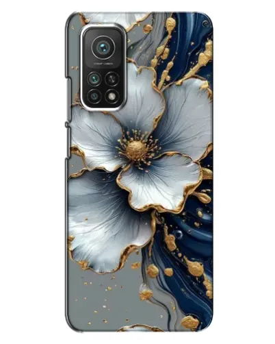 Чехол для Xiaomi Mi 10T Pro с картинкой «Белый цветок и золотой флюид» Чехол для Xiaomi Mi 10T Pro с картинкой «Белый цветок и золотой флюид»