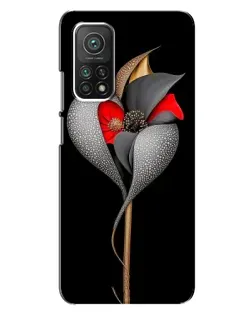 Чехол для Xiaomi Mi 10T Pro с картинкой «Серебряный фантазийный цветок»