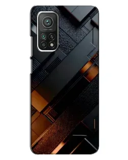 Чехол для Xiaomi Mi 10T Pro с картинкой «Черные геометрические блоки»