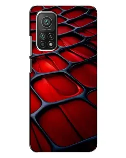 Чехол для Xiaomi Mi 10T Pro с картинкой «Красная глянцевая сетка»