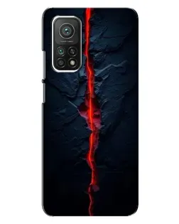 Чехол для Xiaomi Mi 10T Pro с картинкой «Kрасная лавовая трещина»
