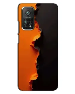 Чехол для Xiaomi Mi 10T Pro с картинкой «Оранжевый разлом»