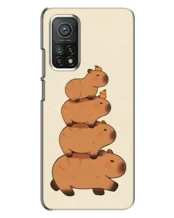 Чехол для Xiaomi Mi 10T Pro с картинкой «Башня из капибар»