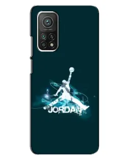 Чохол для Xiaomi Mi 10T з картинкою «Jordan Blue Fire»