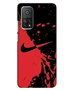 Чехол для Xiaomi Mi 10T с картинкой «Красные брызги Nike» Чехол для Xiaomi Mi 10T с картинкой «Красные брызги Nike»