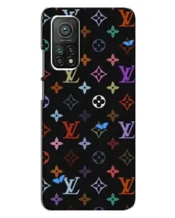 Чехол для Xiaomi Mi 10T с картинкой «Цветная монограмма LV»