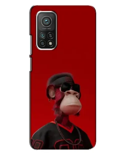Чехол для Xiaomi Mi 10T с картинкой «Bored Ape в красном»