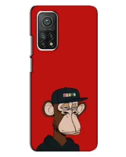 Чехол для Xiaomi Mi 10T с картинкой «Bored Ape — красный фон»
