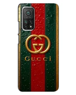 Чехол для Xiaomi Mi 10T с картинкой «Gucci — фирменная полоса и золото» Чехол для Xiaomi Mi 10T с картинкой «Gucci — фирменная полоса и золото»
