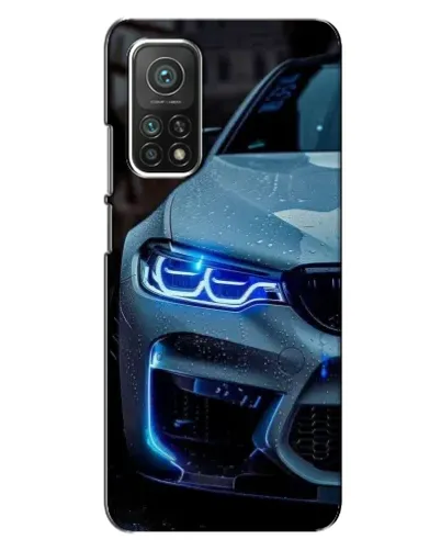 Чехол для Xiaomi Mi 10T с картинкой «Взгляд BMW с синими фарами»