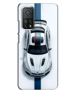 Чехол для Xiaomi Mi 10T с картинкой «Вид сверху — BMW M»
