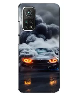 Чехол для Xiaomi Mi 10T с картинкой «BMW в дыму»