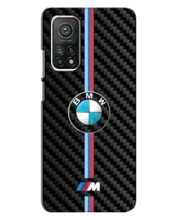 Чехол для Xiaomi Mi 10T с картинкой «Эмблема BMW и карбон»
