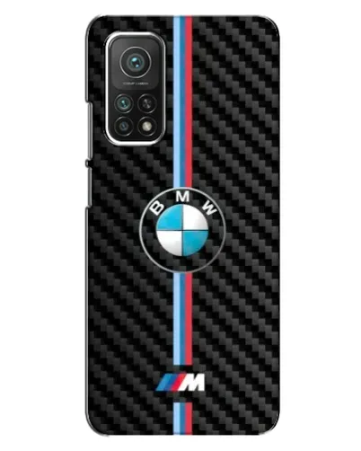 Чехол для Xiaomi Mi 10T с картинкой «Эмблема BMW и карбон»