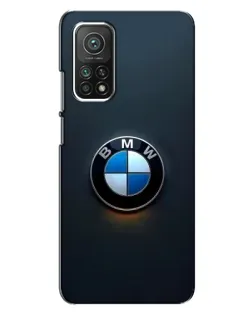 Чехол для Xiaomi Mi 10T с картинкой «Логотип BMW — минимализм»