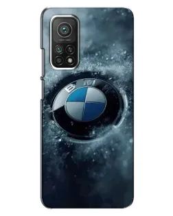 Чехол для Xiaomi Mi 10T с картинкой «Логотип BMW — лед»