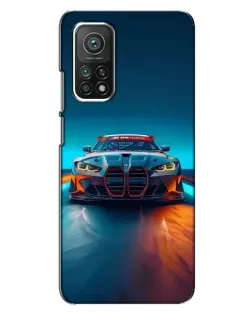 Чехол для Xiaomi Mi 10T с картинкой «BMW — огни неона»