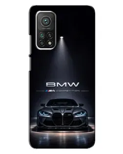 Чехол для Xiaomi Mi 10T с картинкой «BMW сквозь ночной город»