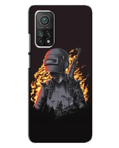 Чехол для Xiaomi Mi 10T с картинкой «PUBG — огненный силуэт» Чехол для Xiaomi Mi 10T с картинкой «PUBG — огненный силуэт»