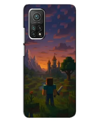 Чехол для Xiaomi Mi 10T с картинкой «Стив у башни» Чехол для Xiaomi Mi 10T с картинкой «Стив у башни»