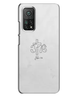 Чехол для Xiaomi Mi 10T с картинкой «Иоанна 3:16 Крест»