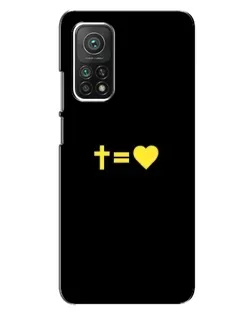 Чехол для Xiaomi Mi 10T с картинкой «Сердце и Крест»