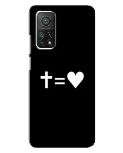Чехол для Xiaomi Mi 10T с картинкой «Крест и Сердце»