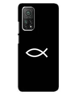 Чехол для Xiaomi Mi 10T с картинкой «Символ рыбы Jesus»
