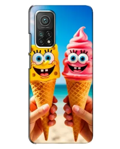 Чехол для Xiaomi Mi 10T с картинкой «Спанч Боб мороженое» Чехол для Xiaomi Mi 10T с картинкой «Спанч Боб мороженое»