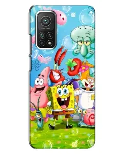 Чехол для Xiaomi Mi 10T с картинкой «Губка Боб и друзья»