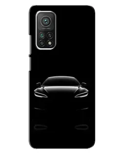 Чехол для Xiaomi Mi 10T с картинкой «Силуэт Tesla Night»