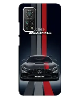 Чехол для Xiaomi Mi 10T с картинкой «Mercedes — белый карбон»