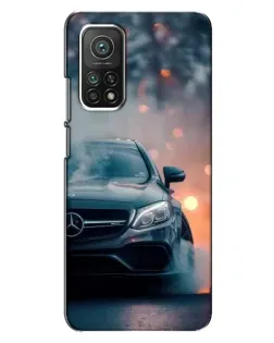 Чехол для Xiaomi Mi 10T с картинкой «Mercedes — ночной город»